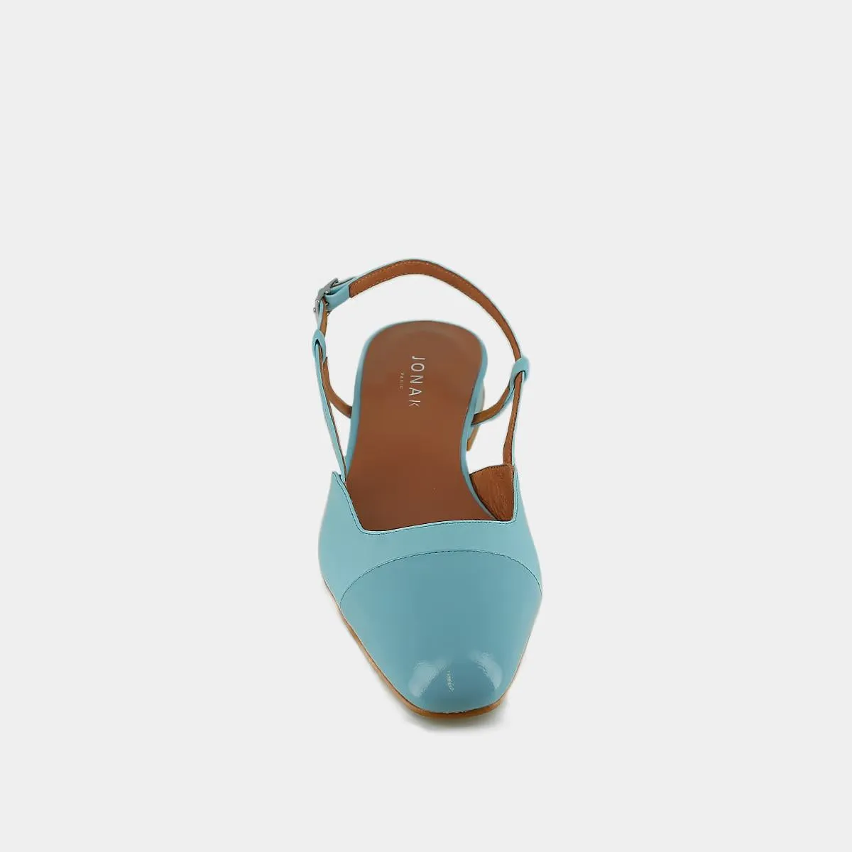 264- Dhapou Vernis/cuir Bleu-Ciel-bleu-Ciel
