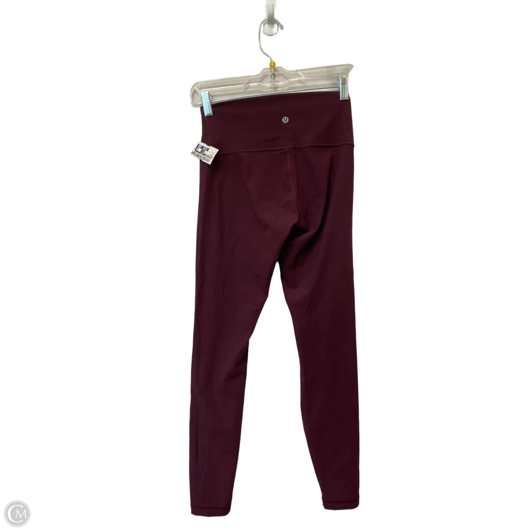 Athletic Leggings By Lululemon In Maroon, Size: 6
