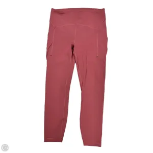 Athletic Leggings By Lululemon In Mauve, Size: M