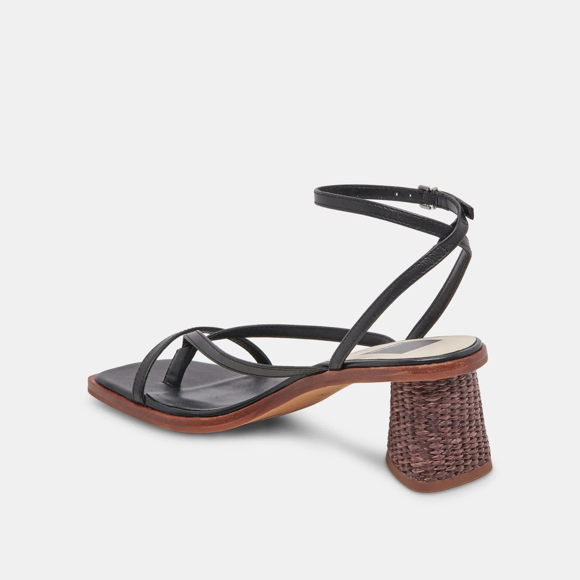 BANITA WIDE SANDALS BLACK LEATHER - re:vita