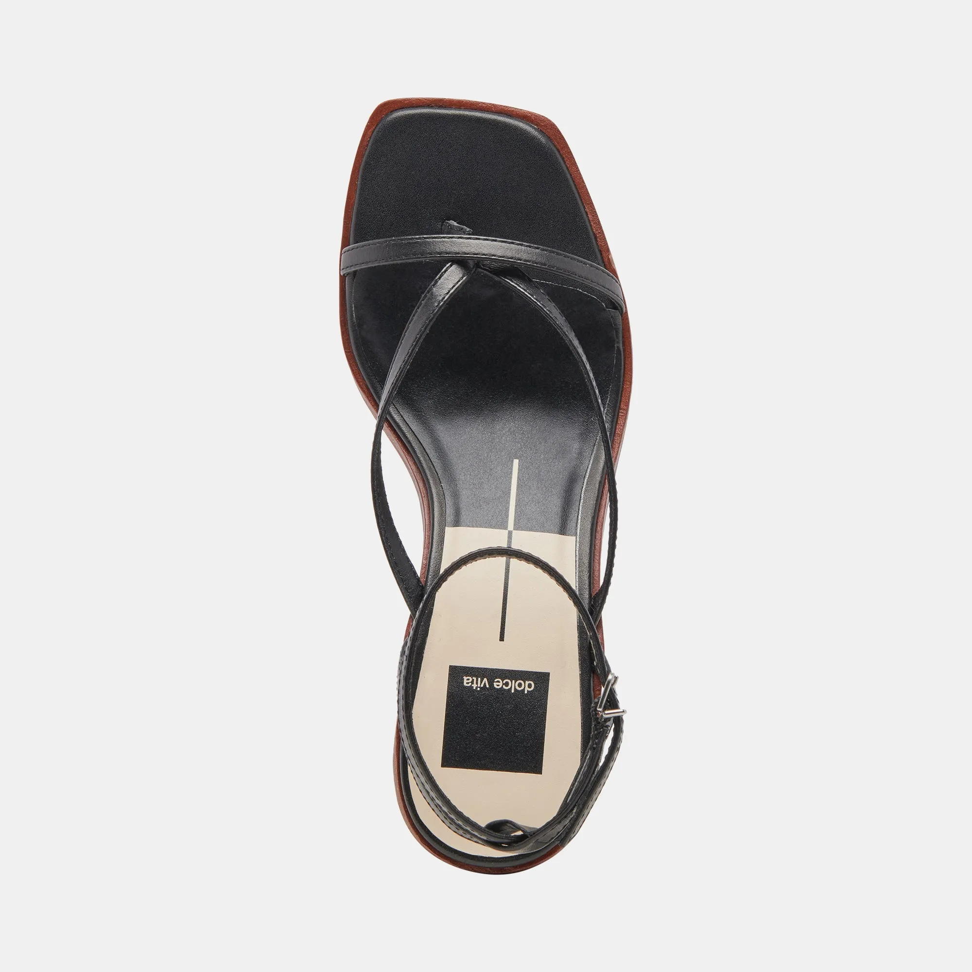 BANITA WIDE SANDALS BLACK LEATHER - re:vita