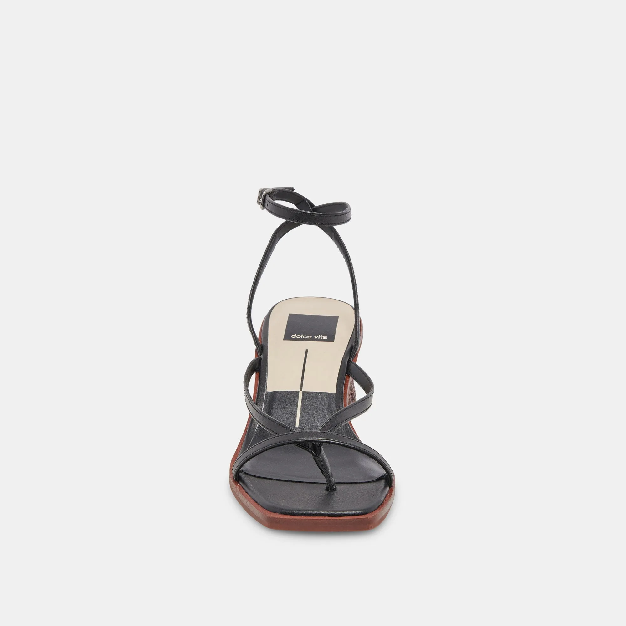 BANITA WIDE SANDALS BLACK LEATHER - re:vita