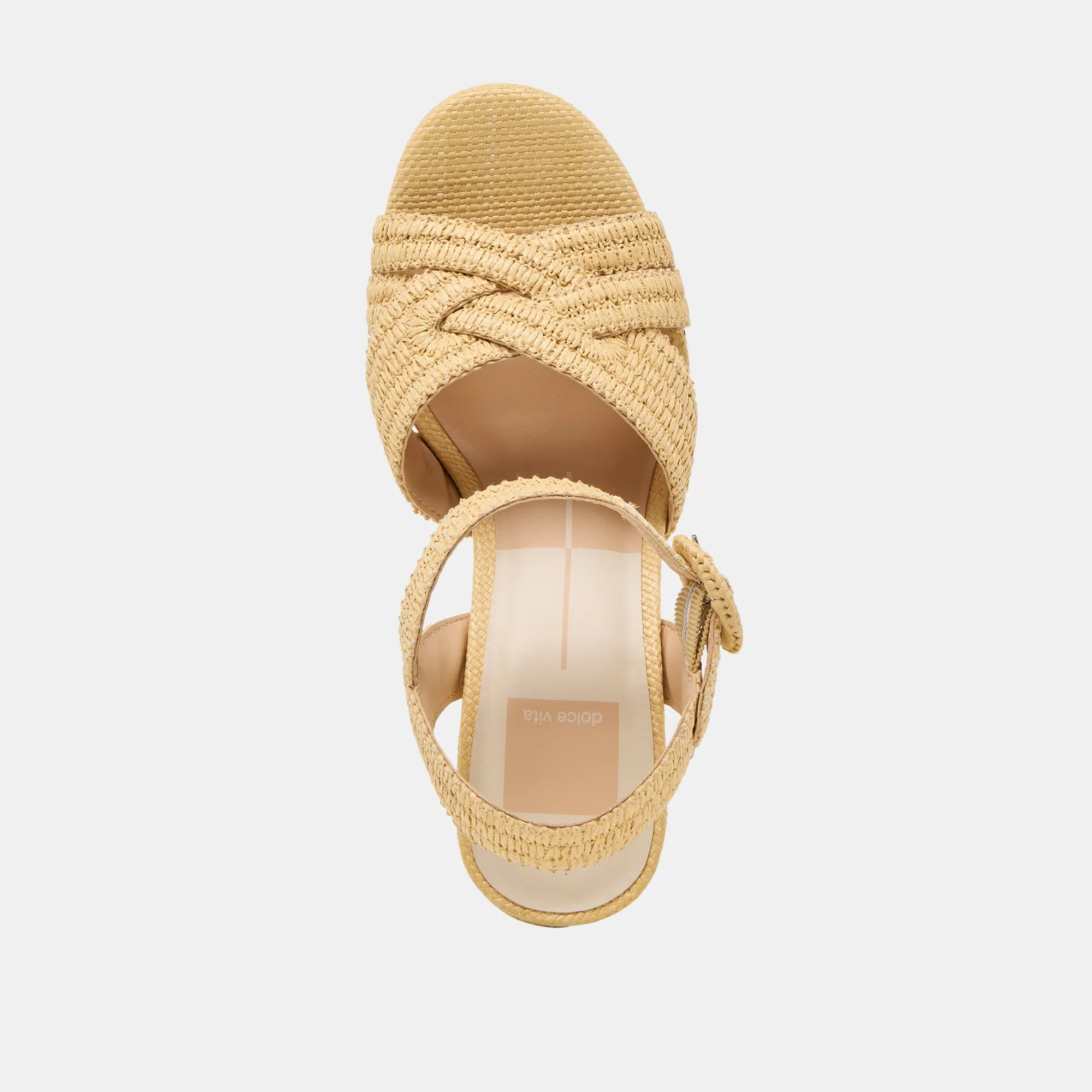 BETY HEELS LT NATURAL WOVEN RAFFIA