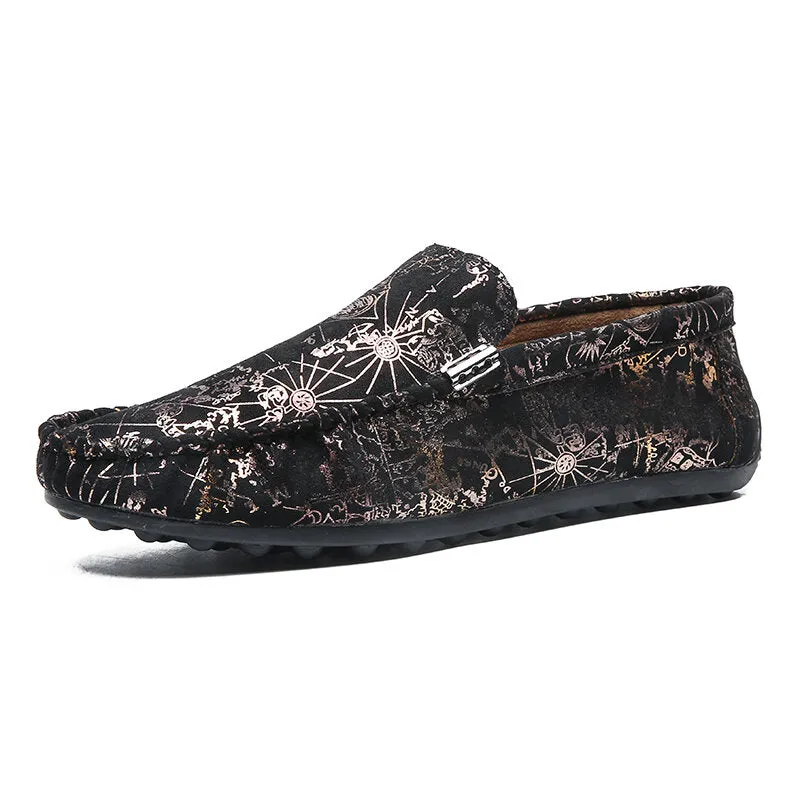 Black Business Casual Loafers Shoes Men Lazy Shoes