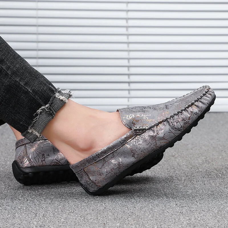 Black Business Casual Loafers Shoes Men Lazy Shoes