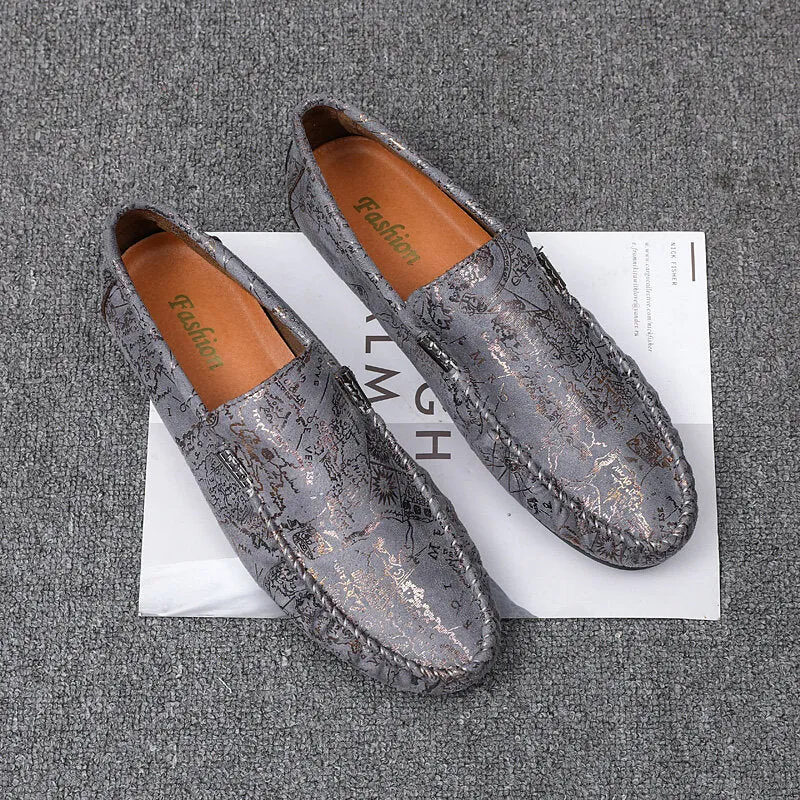 Black Business Casual Loafers Shoes Men Lazy Shoes