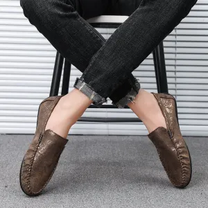 Black Business Casual Loafers Shoes Men Lazy Shoes