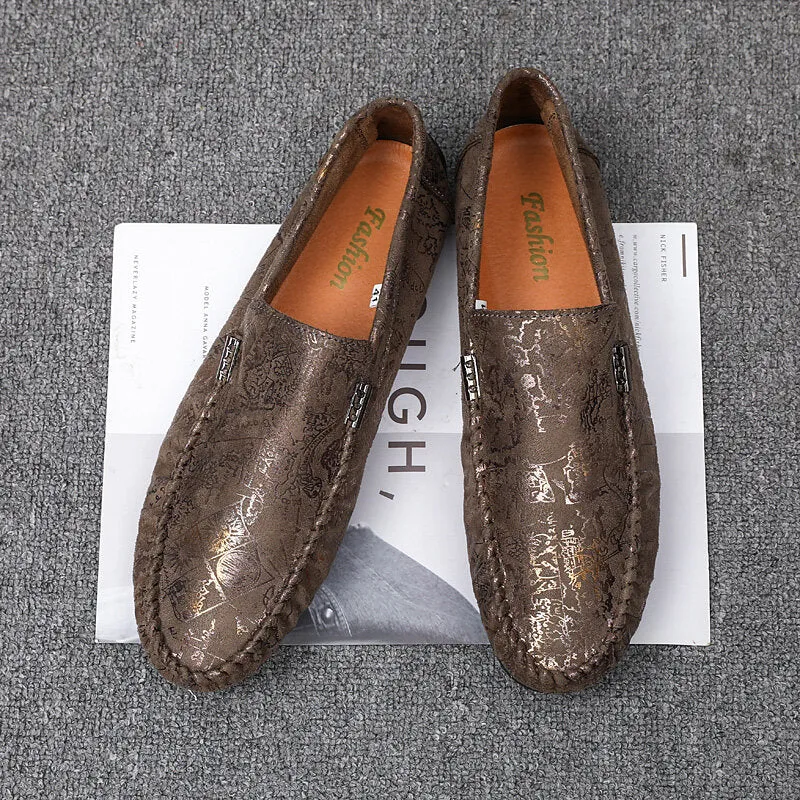 Black Business Casual Loafers Shoes Men Lazy Shoes