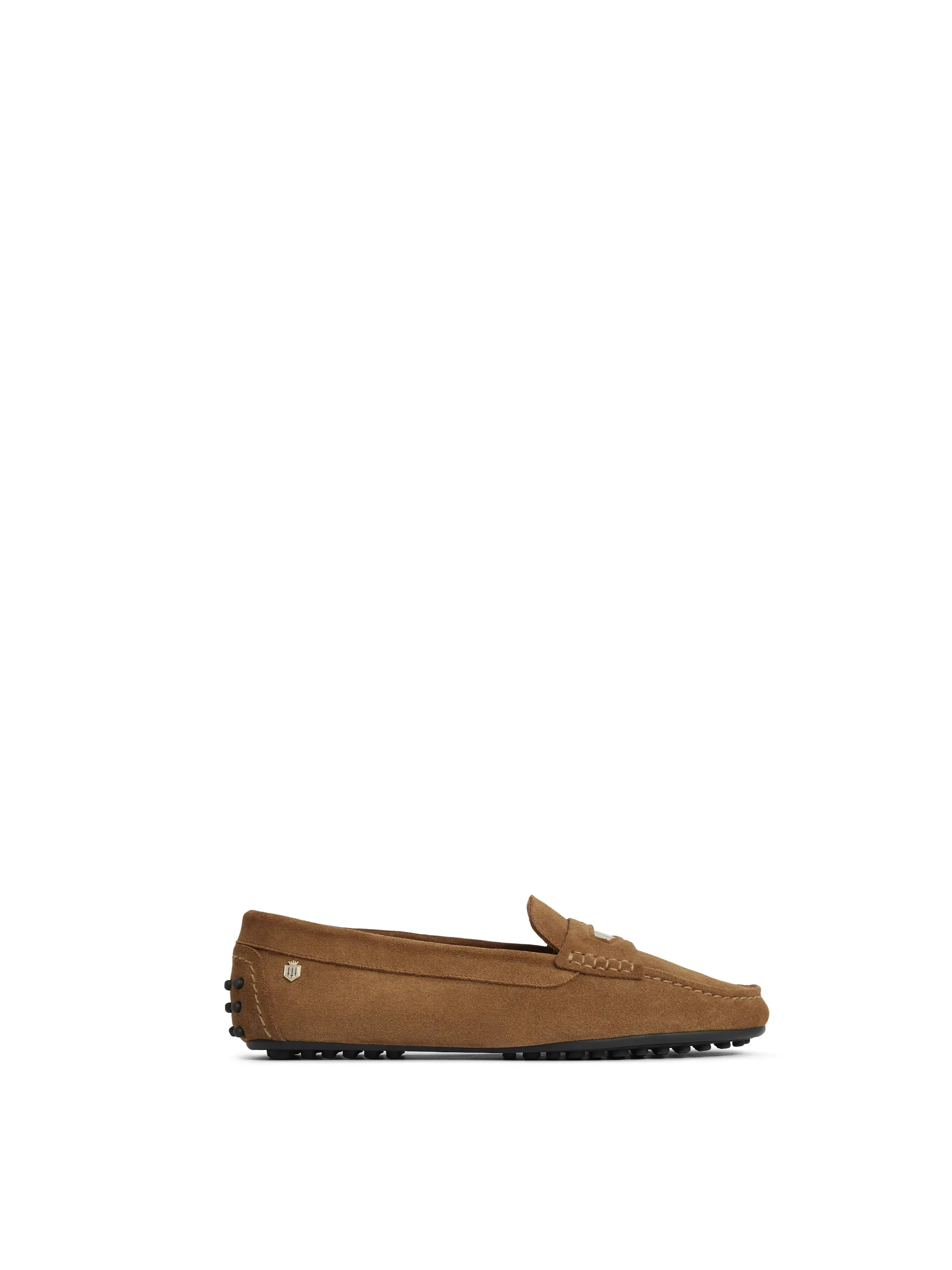Boston Driver - Tan Suede, Mint & Stone