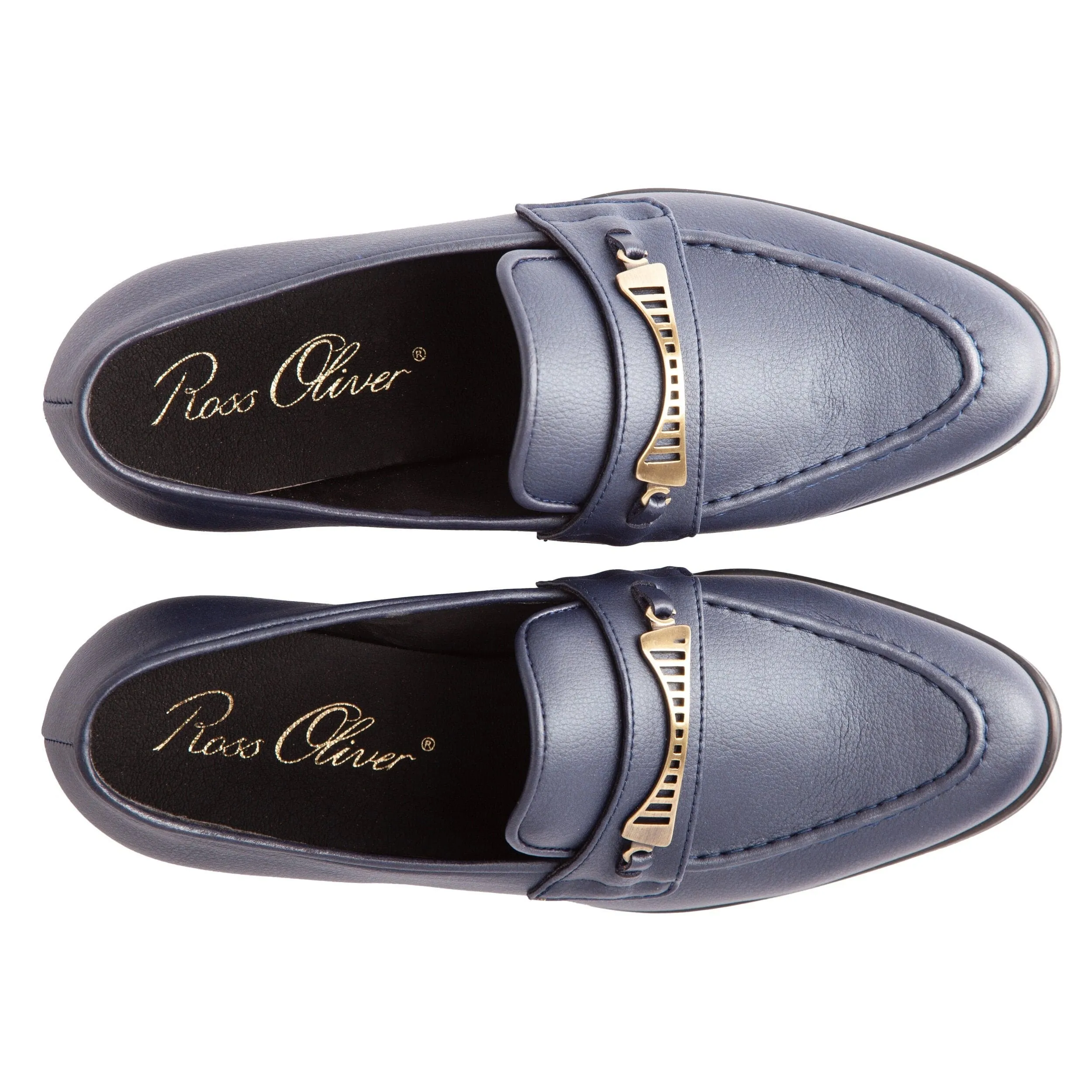 Bridge-Bit Cactus Leather Vegan Loafer | Navy