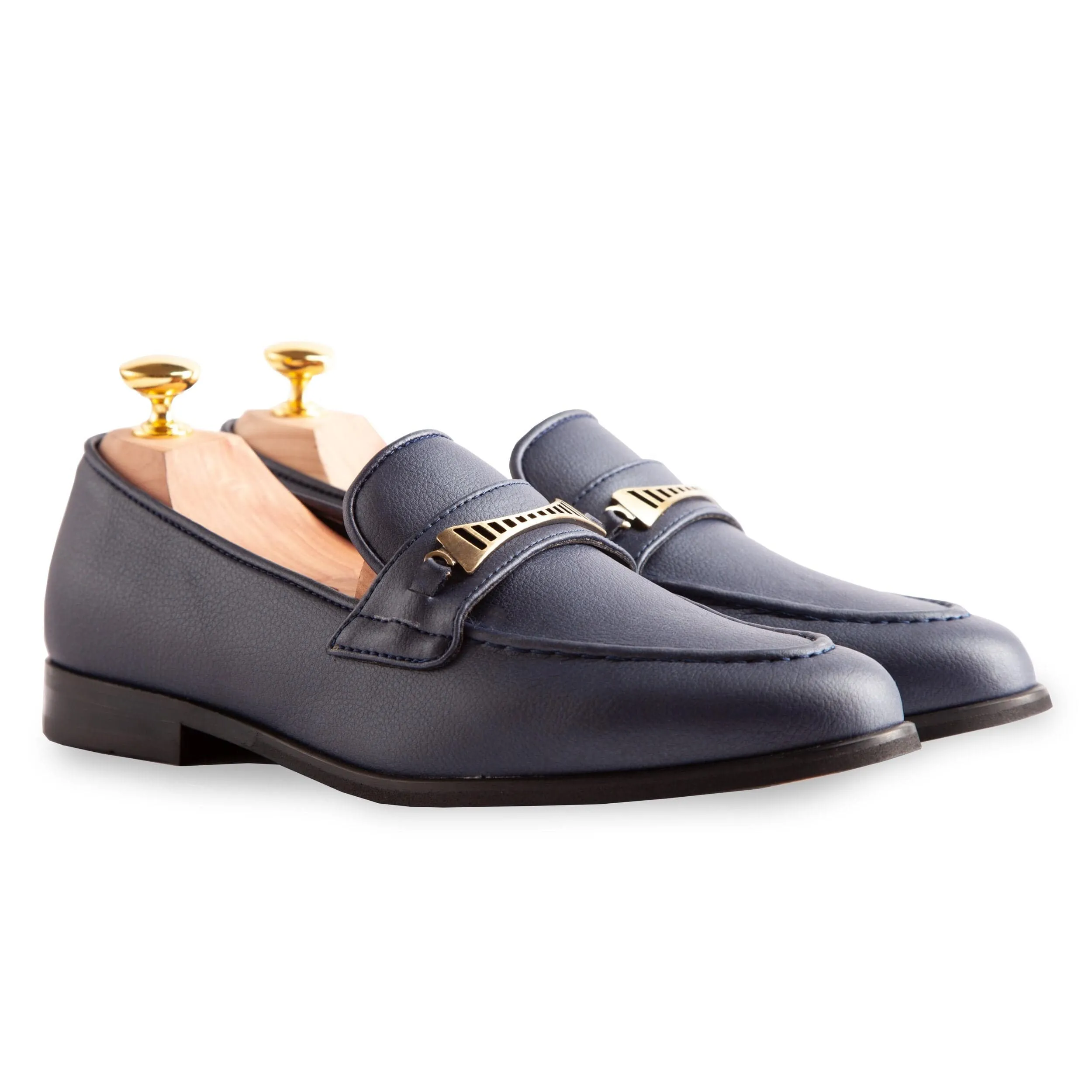 Bridge-Bit Cactus Leather Vegan Loafer | Navy