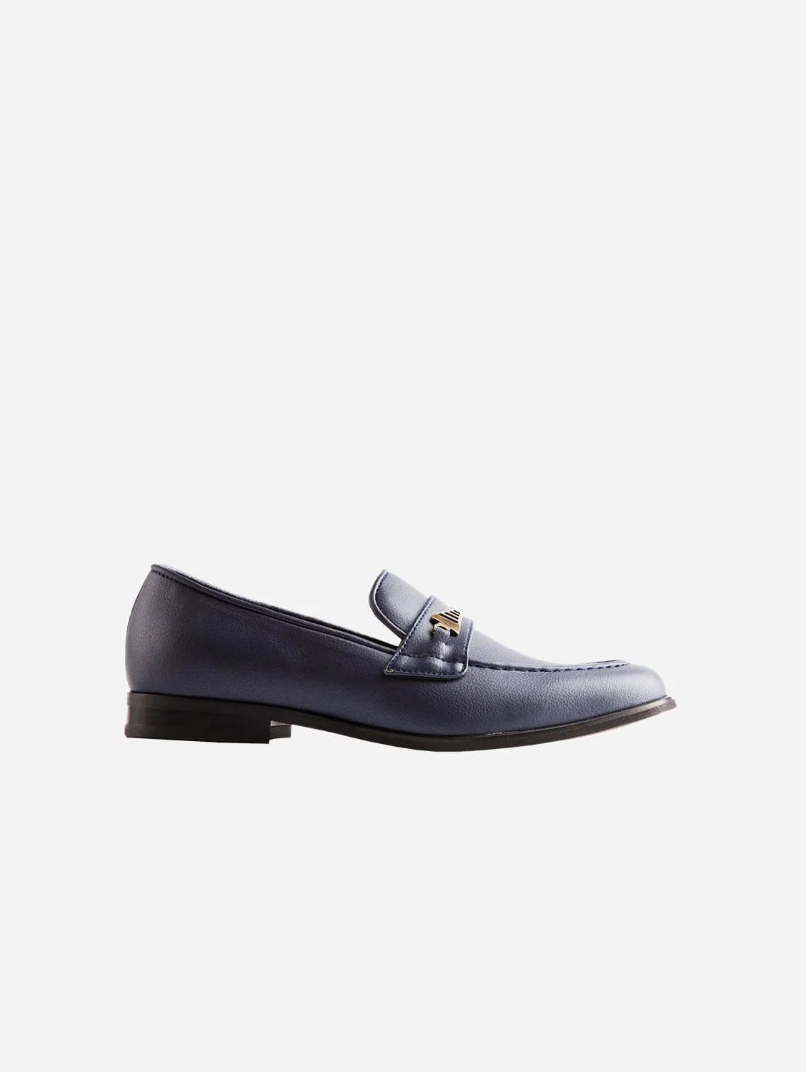 Bridge-Bit Cactus Leather Vegan Loafer | Navy
