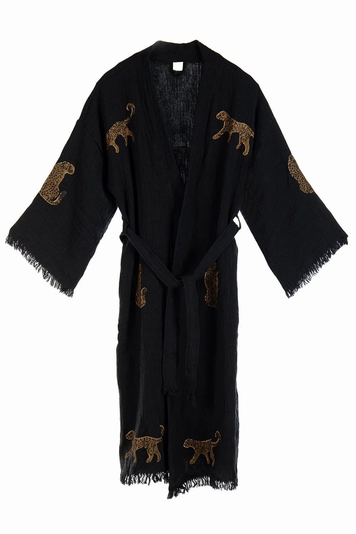 Calypso Handmade Cotton Kimono | Black