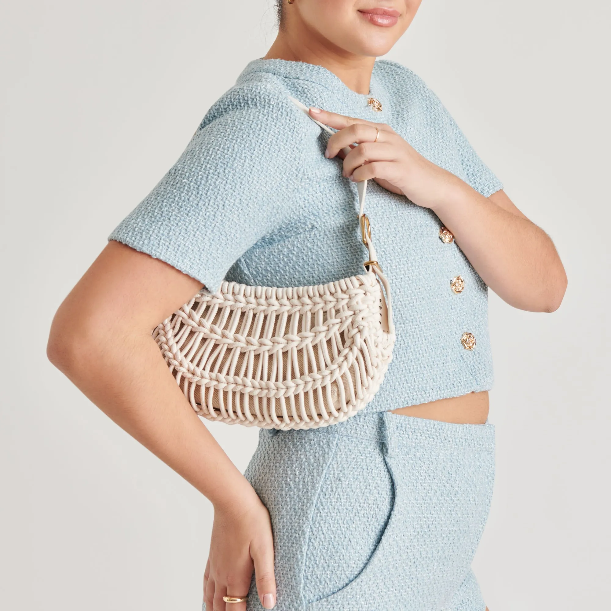 CANNES SHOULDER BAG IVORY STELLA