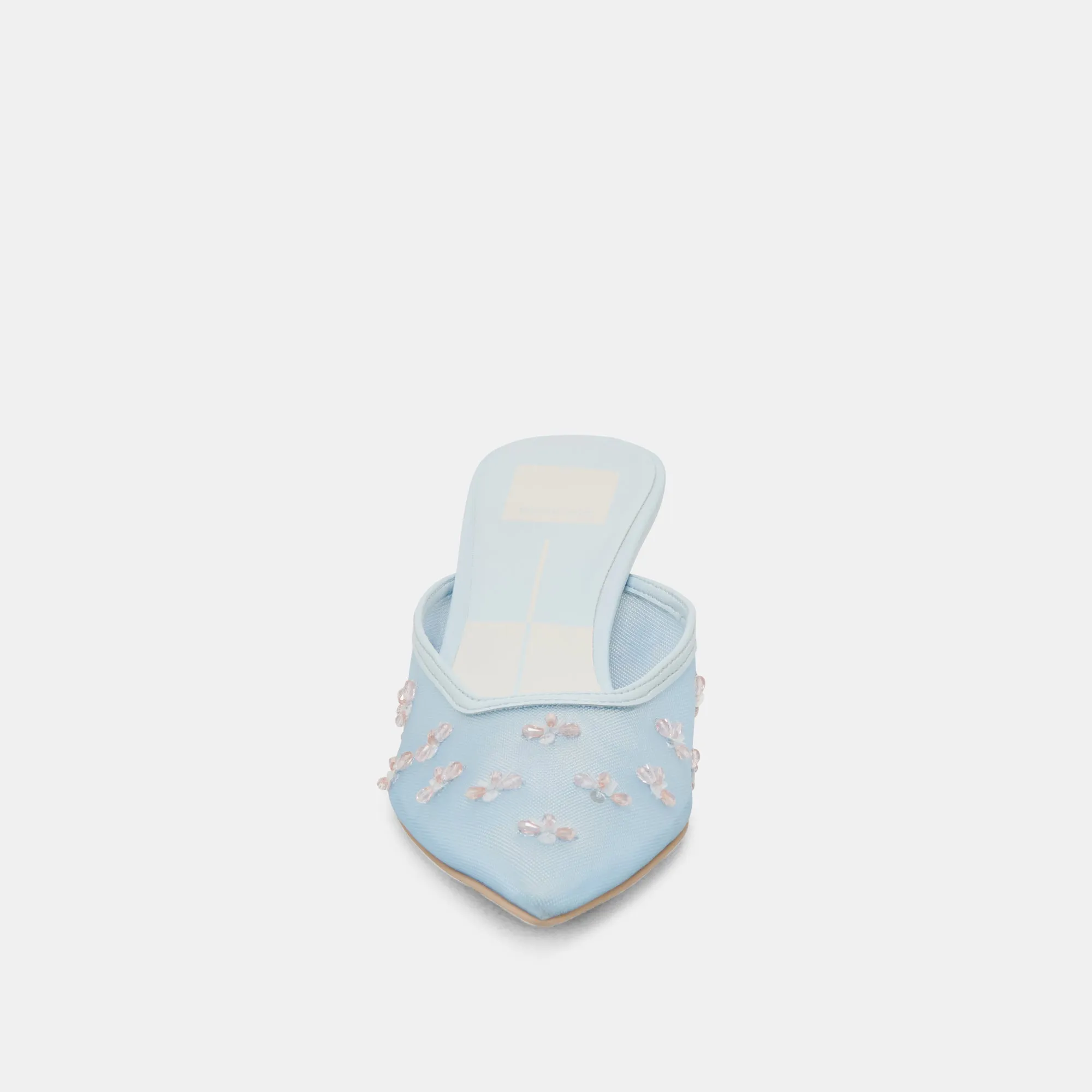 CLARA WIDE HEELS ICE BLUE MESH