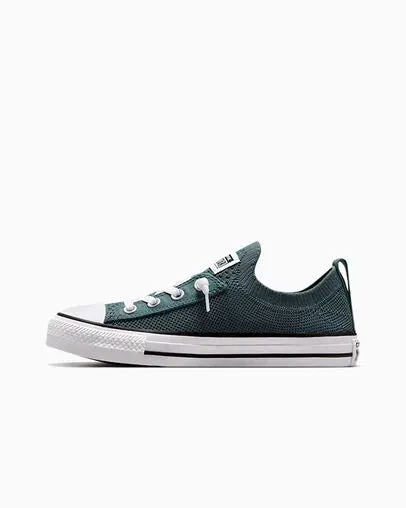 CONVERSE WOMEN'S SHORELINE SLIP GREEN/WHITE SNEAKER SHOES