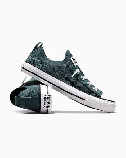 CONVERSE WOMEN'S SHORELINE SLIP GREEN/WHITE SNEAKER SHOES