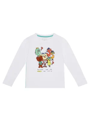 Eco White Support Your Friends T-Shirt (2-7)