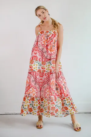 Everlasting Bliss Red Floral Maxi Dress