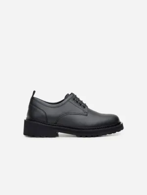 Everyday Unisex Vegan Leather Derby Shoes | Black
