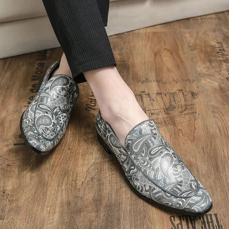 Fashion Trends Printed Leather Loafers