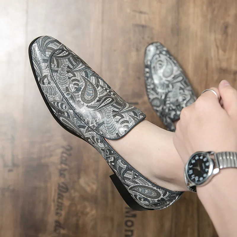 Fashion Trends Printed Leather Loafers