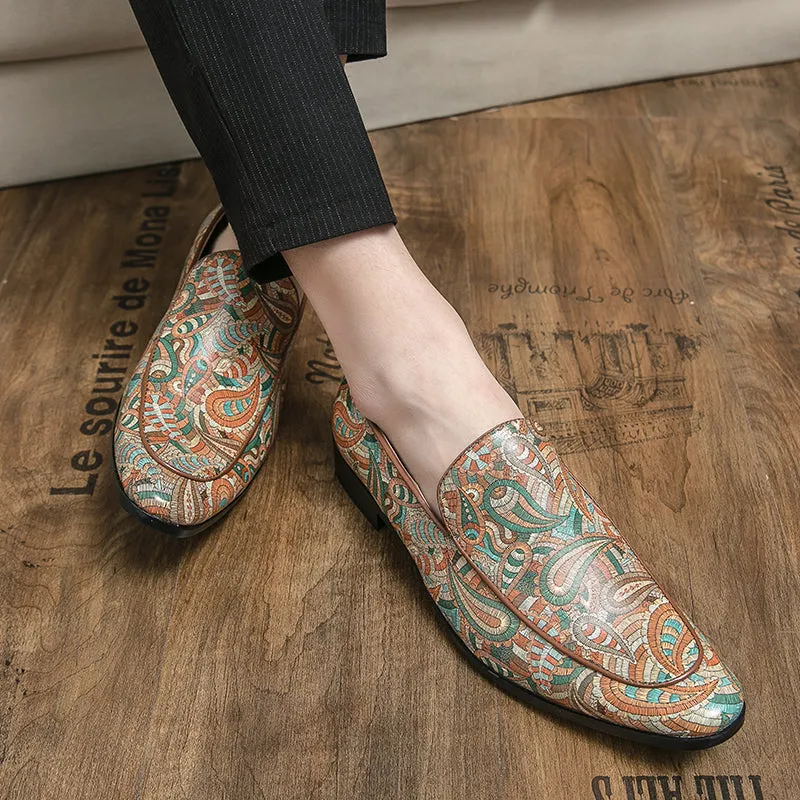 Fashion Trends Printed Leather Loafers