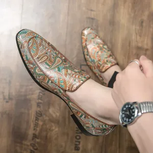 Fashion Trends Printed Leather Loafers