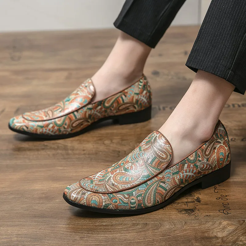 Fashion Trends Printed Leather Loafers