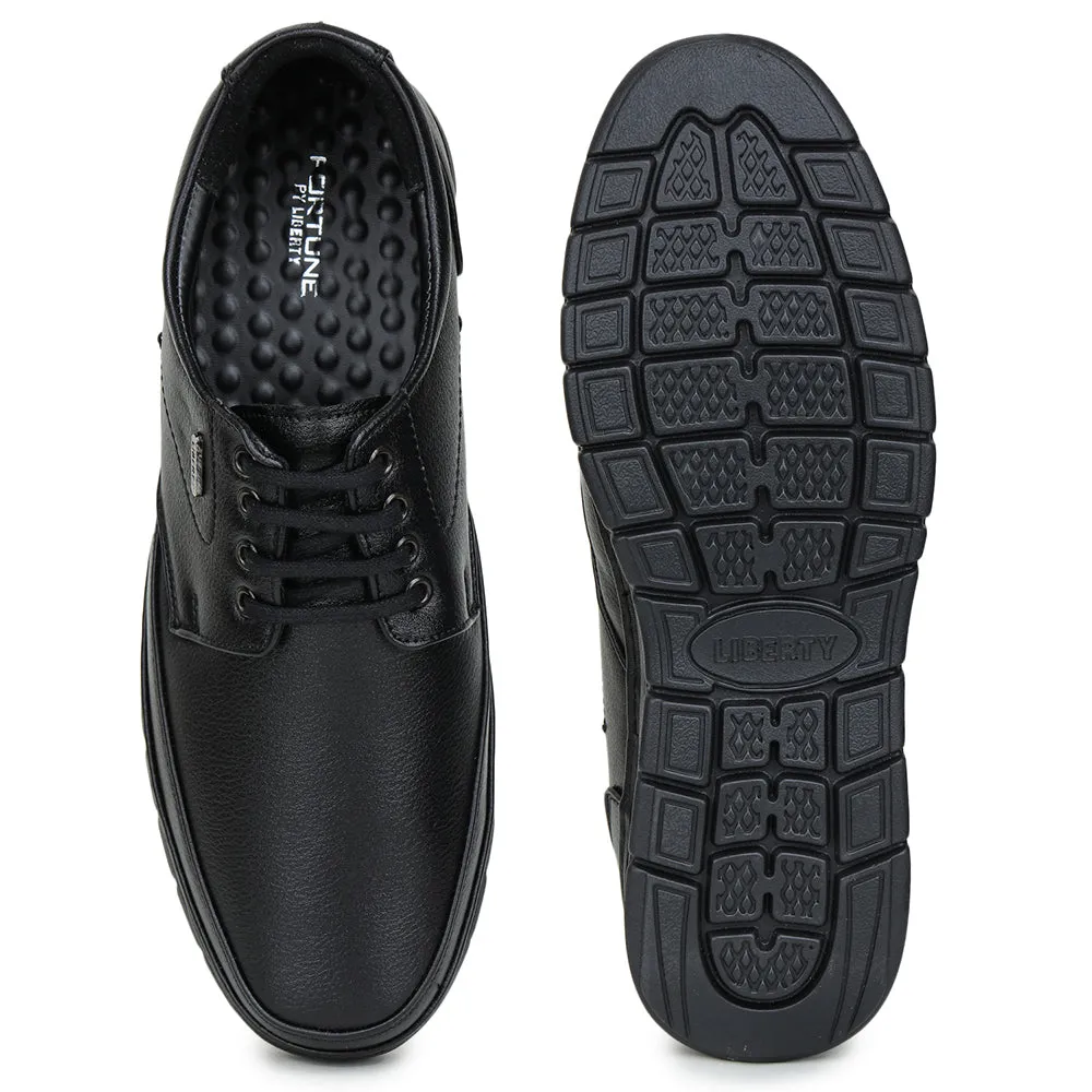 Fortune Black Formal Lace Up Shoes For Men ER-35 By Liberty