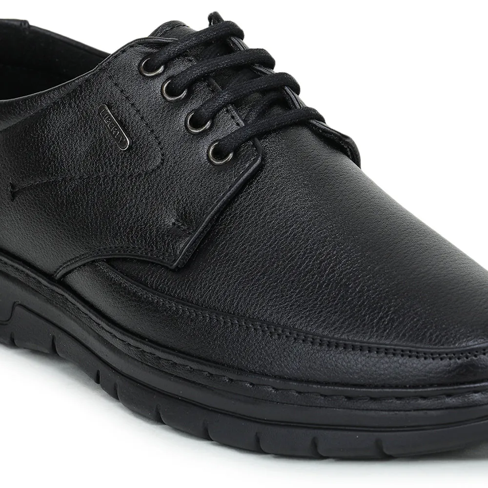 Fortune Black Formal Lace Up Shoes For Men ER-35 By Liberty