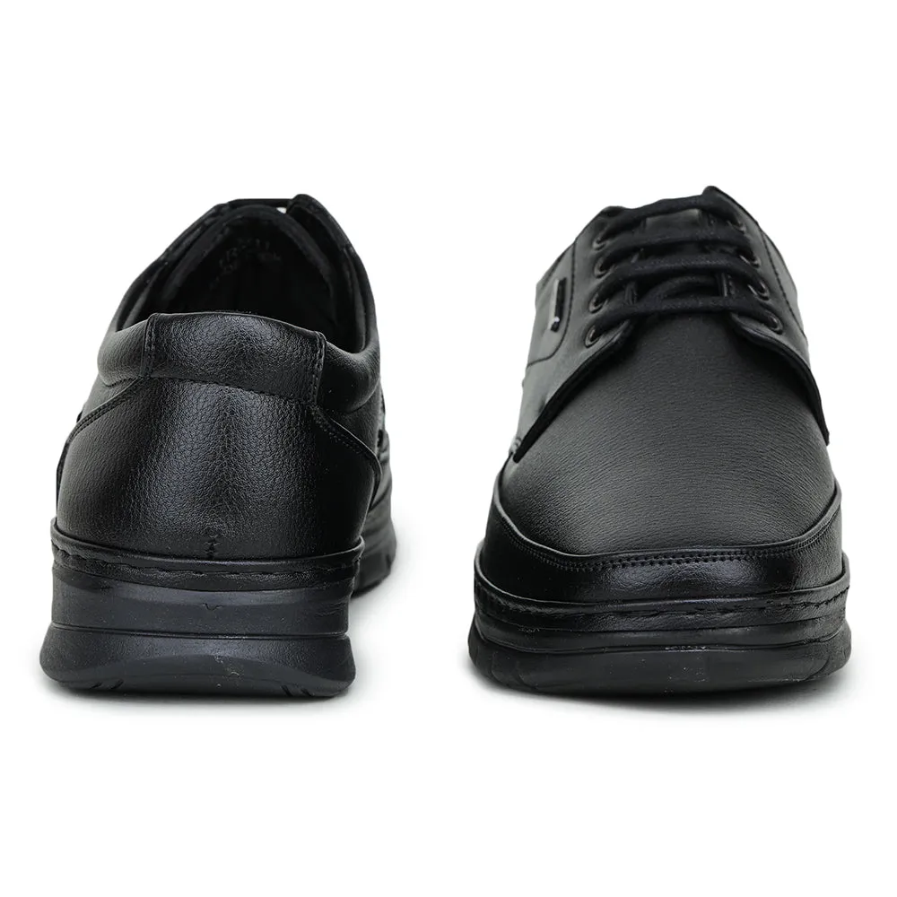Fortune Black Formal Lace Up Shoes For Men ER-35 By Liberty
