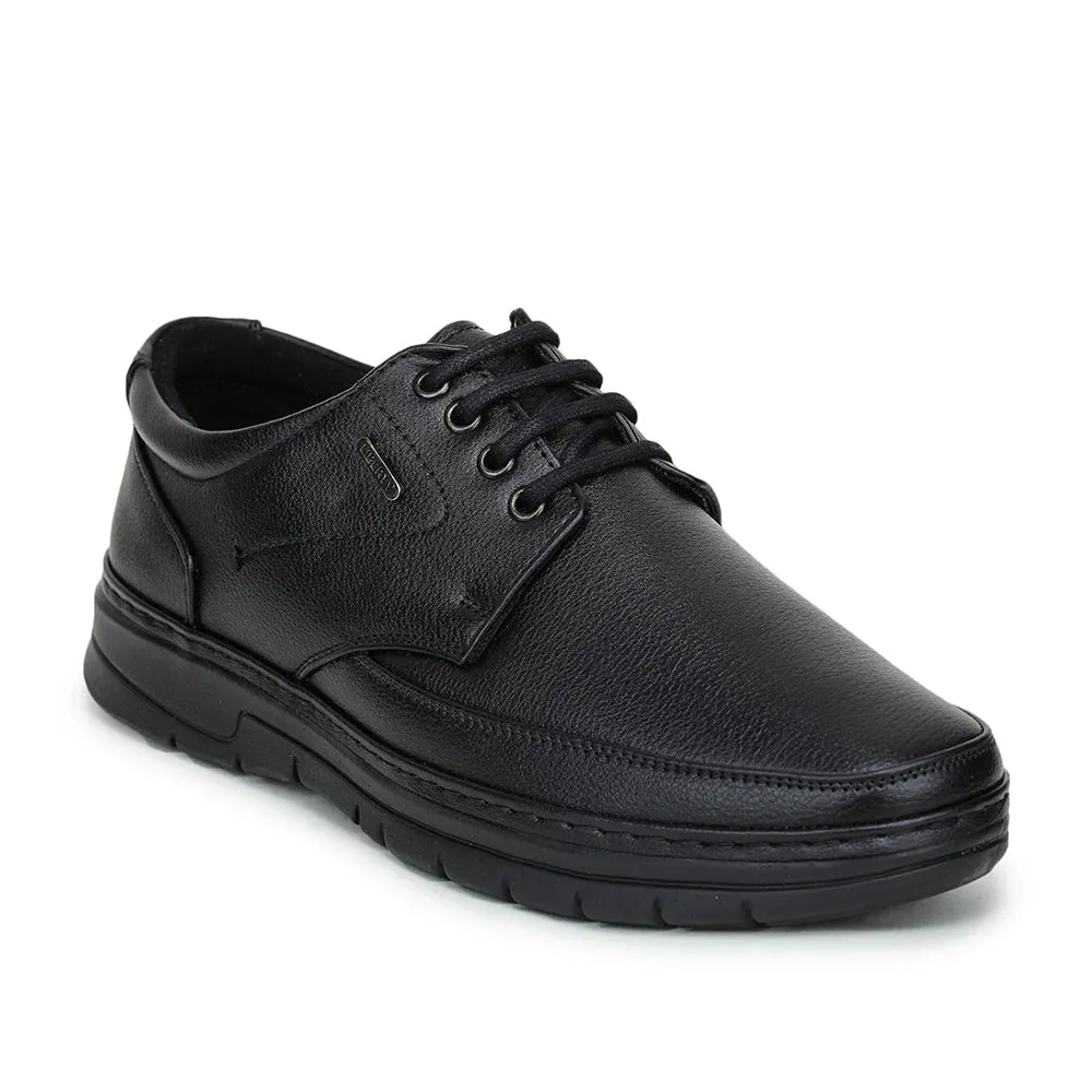 Fortune Black Formal Lace Up Shoes For Men ER-35 By Liberty