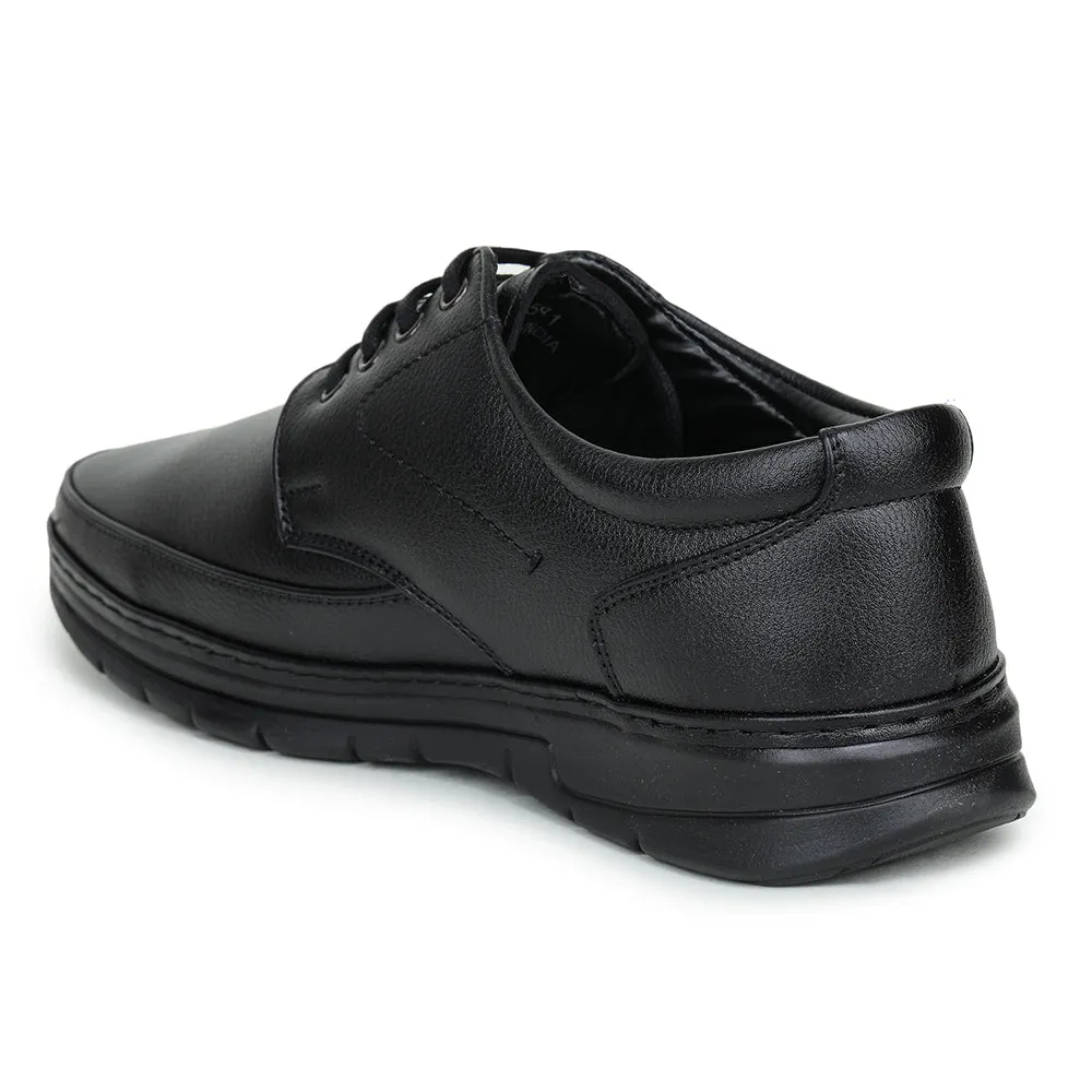 Fortune Black Formal Lace Up Shoes For Men ER-35 By Liberty