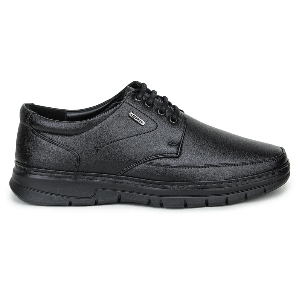 Fortune Black Formal Lace Up Shoes For Men ER-35 By Liberty