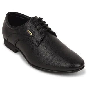 Fortune Black Formal Lacing Derby Shoes For Men UVL-131 By Liberty