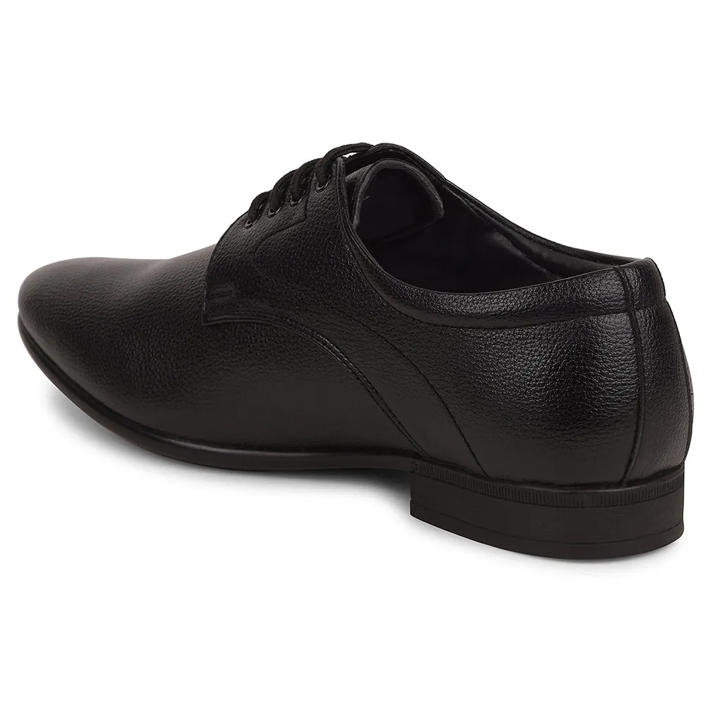 Fortune Black Formal Lacing Derby Shoes For Men UVL-131 By Liberty