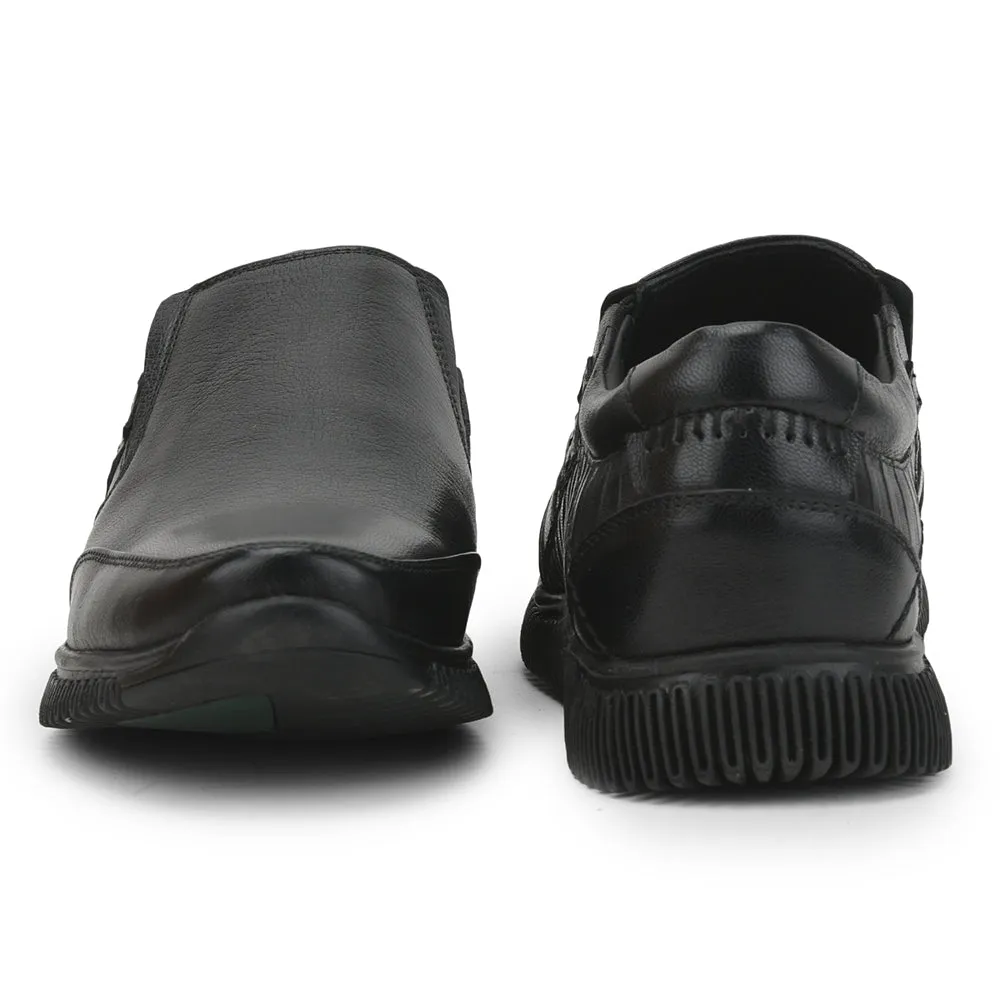 Healers Casual (Black) Non lacing Shoes For Men UVL-102 By Liberty