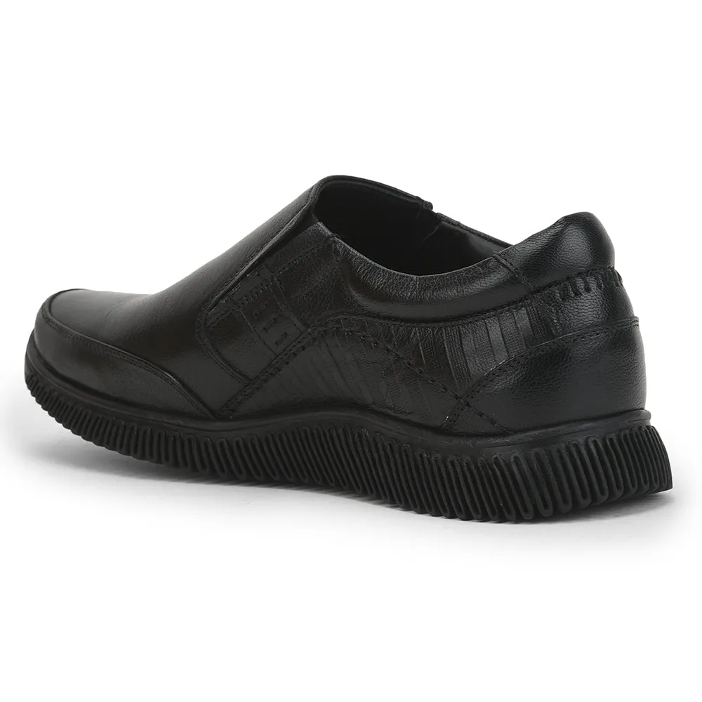Healers Casual (Black) Non lacing Shoes For Men UVL-102 By Liberty