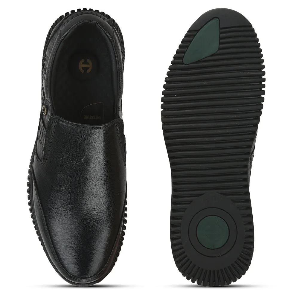 Healers Casual (Black) Non lacing Shoes For Men UVL-102 By Liberty