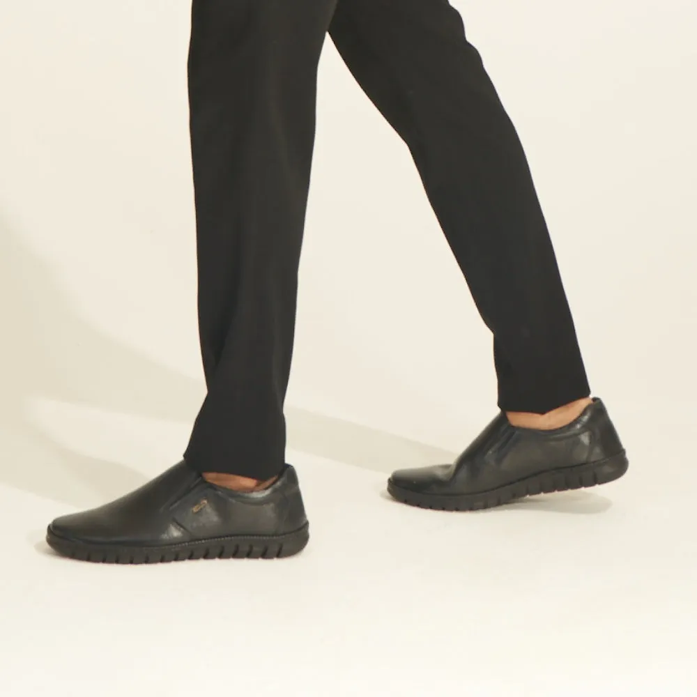 Healers Casual (Black) Non lacing Shoes For Men UVL-102 By Liberty