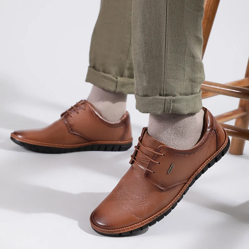 Healers Tan Formal Lace Up Shoes For Men BRL-10 By Liberty