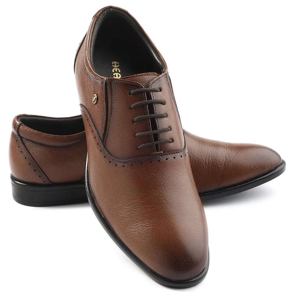 Healers Tan Formal Lacing Oxford Shoes For Men U993-18 By Liberty
