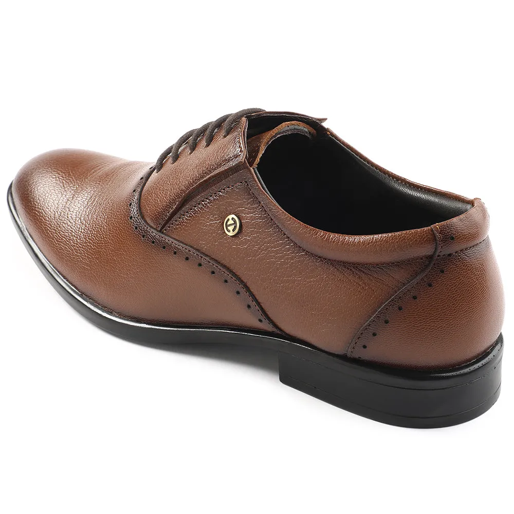 Healers Tan Formal Lacing Oxford Shoes For Men U993-18 By Liberty