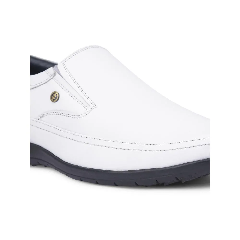 Healers White Formal Non Lacing Shoes For Men HA1-11 By Liberty