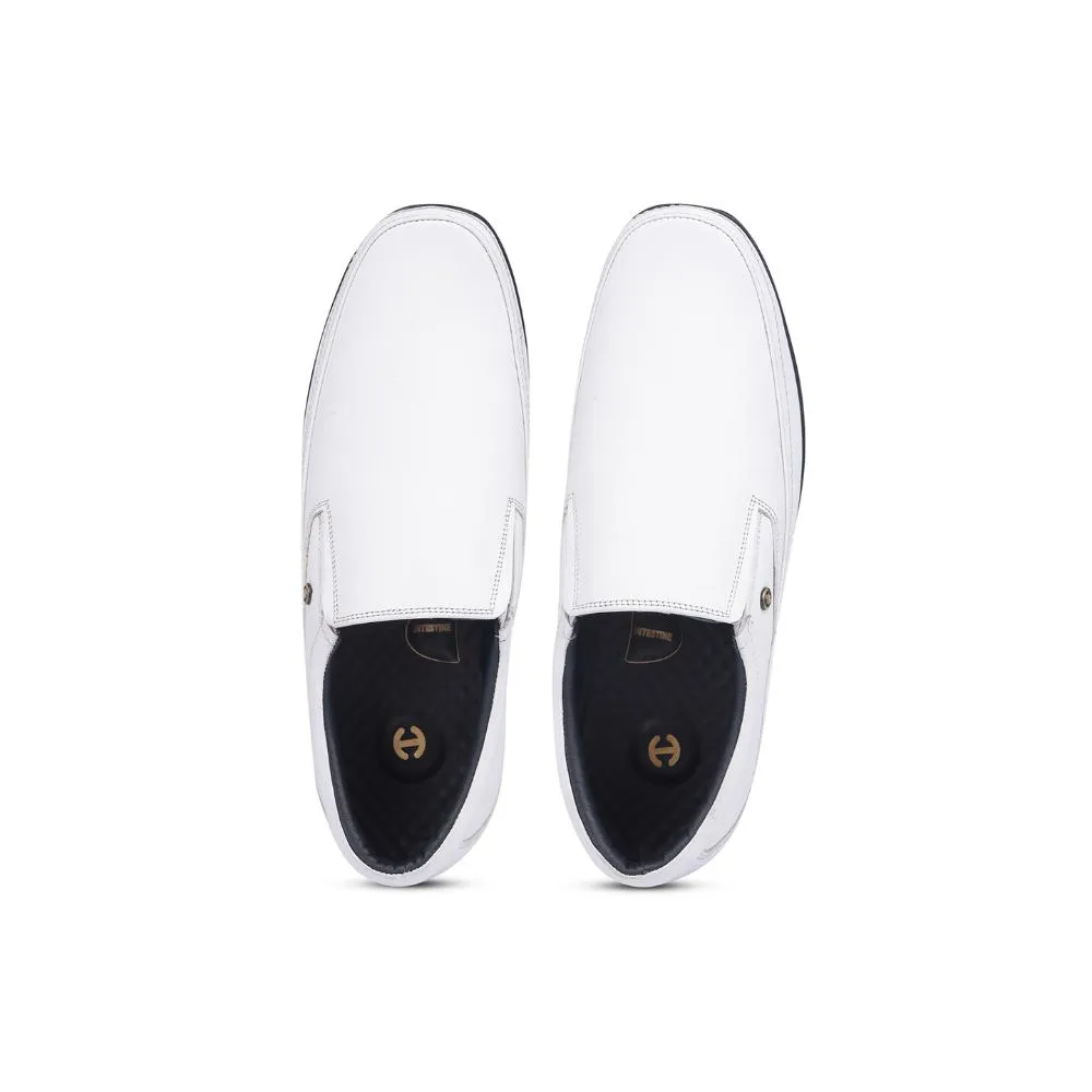 Healers White Formal Non Lacing Shoes For Men HA1-11 By Liberty