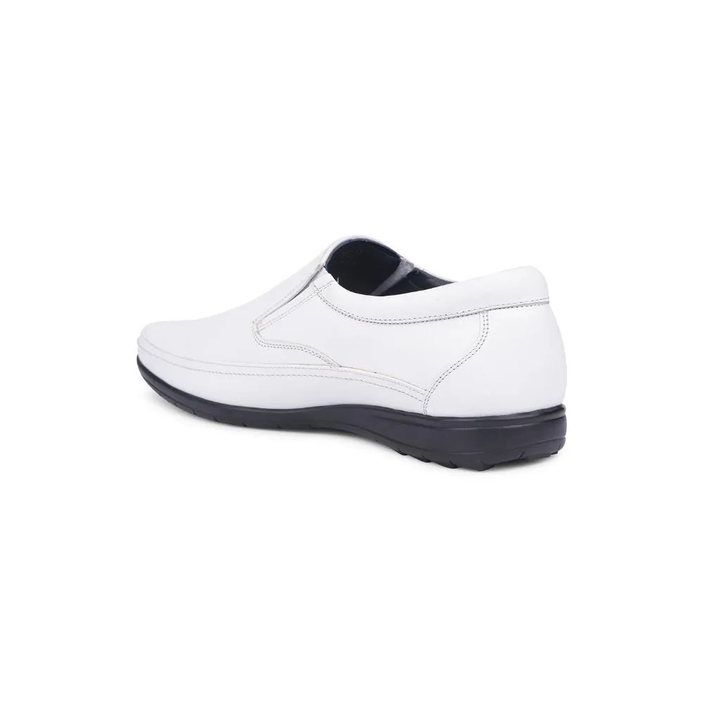 Healers White Formal Non Lacing Shoes For Men HA1-11 By Liberty