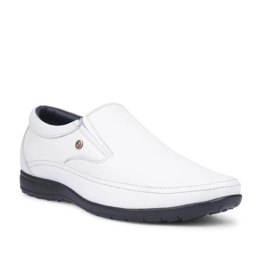 Healers White Formal Non Lacing Shoes For Men HA1-11 By Liberty