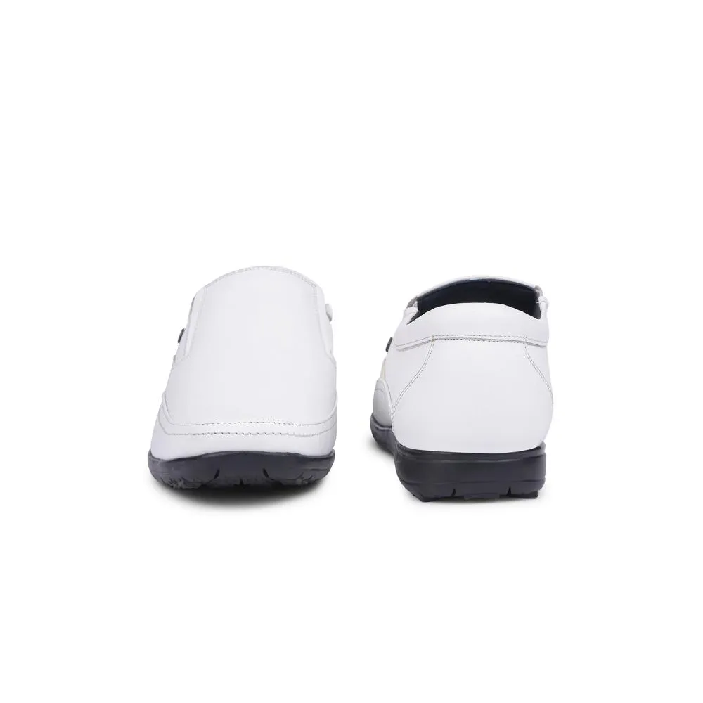 Healers White Formal Non Lacing Shoes For Men HA1-11 By Liberty