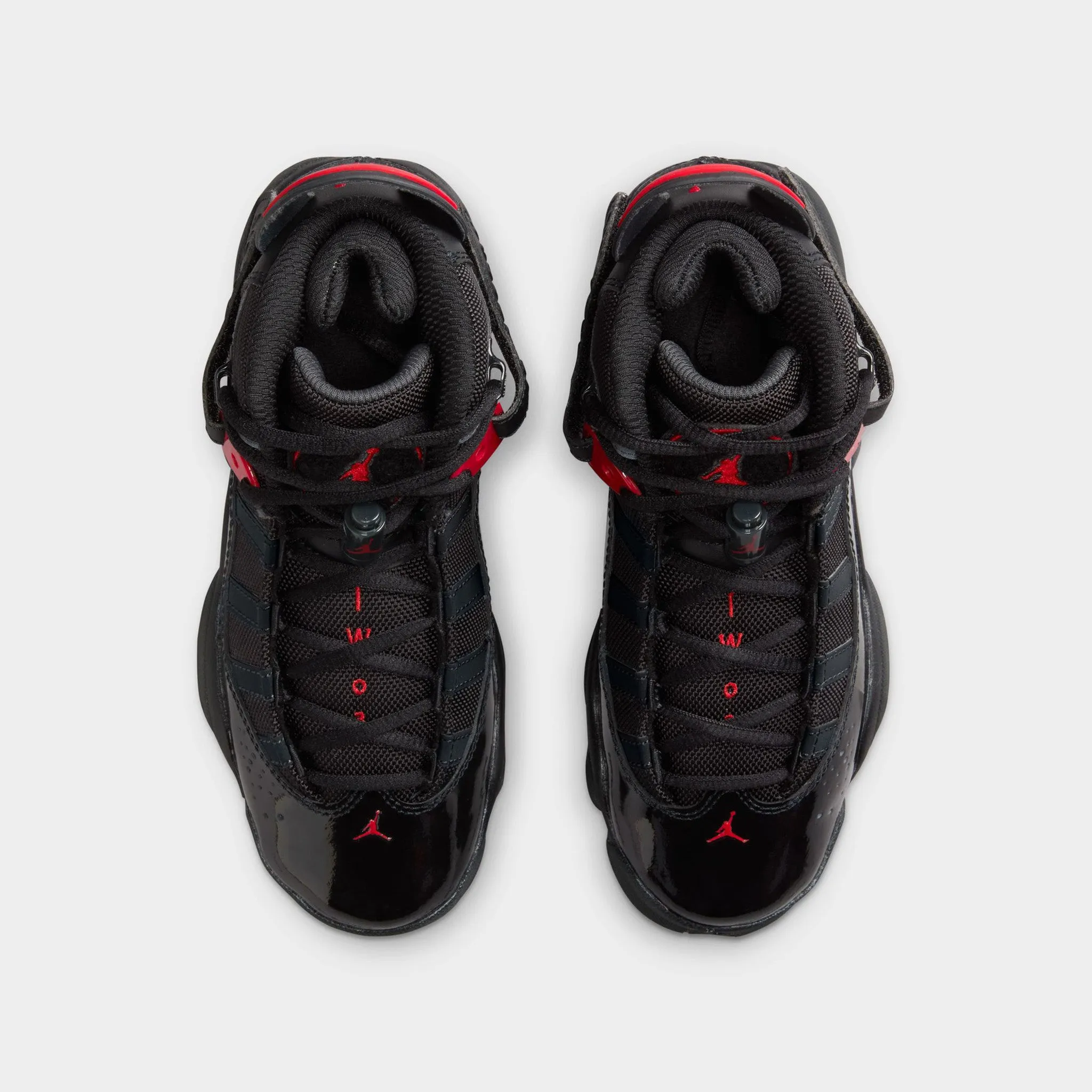 Jordan 6 Rings GS Black / Fire Red - Anthracite